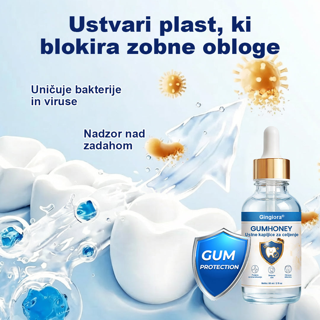 🌿🐝 Gingiora® Oral Heal Drops – naravne kapljice za nego dlesni in ustne votline | Za občutljive, razdražene in krvaveče dlesni ✨🦷