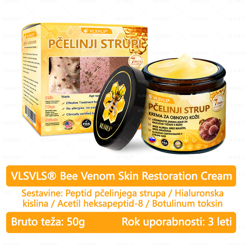 ✨ VLSVLS® Krema za obnovo kože s čebeljim strupom 🐝 Proti gubam & povešeni koži | 💆‍♀️ Učvrstitev telesa & regeneracija⚡ Vidni rezultati v 7 dneh | 💯 100% naravne sestavine |  ZADNJI DAN 80% CENEJE 🔥