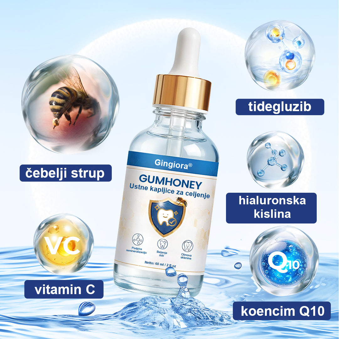 🌿🐝 Gingiora® Oral Heal Drops – naravne kapljice za nego dlesni in ustne votline | Za občutljive, razdražene in krvaveče dlesni ✨🦷