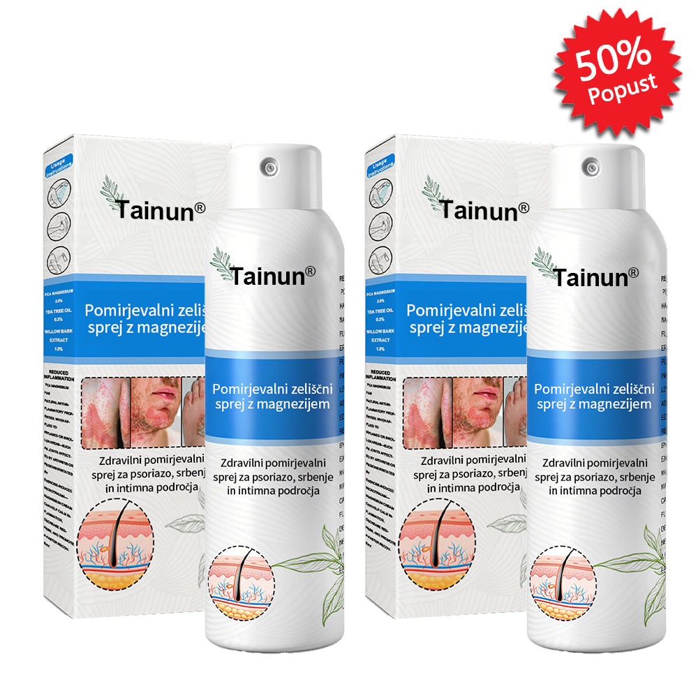 Tainun® Magnezijev zeliščni sprej ✅ CE certifikat – za zdravljenje luskavice (lajšanje luskavice in ekcemov, izboljšanje bakterijskih okužb genitalnega območja, zdravljenje aken in bradavic, lajšanje bolečin v sklepih in nevropatskih bolečin)✨