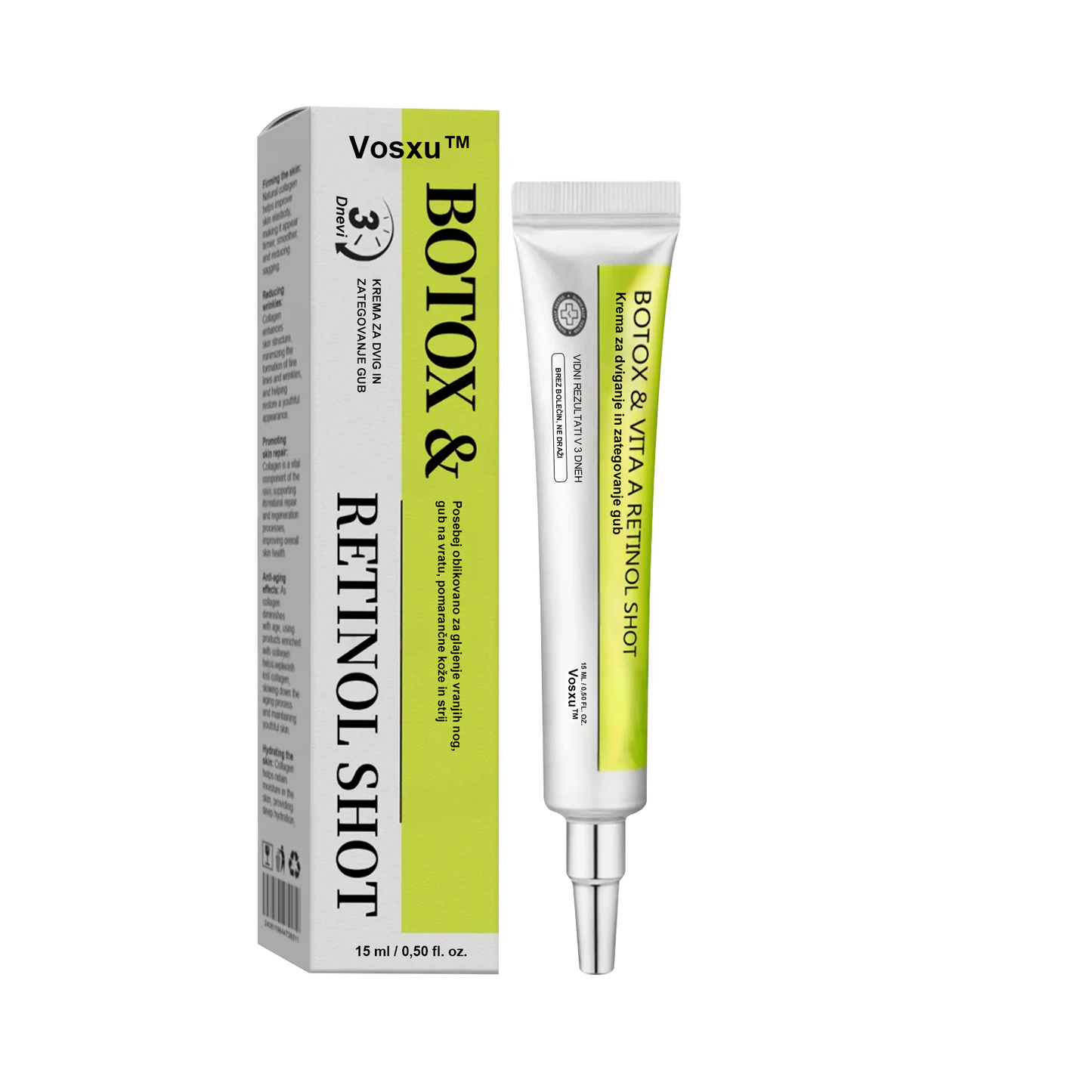 Vosxu™ Botox & Vita-A Retinol Shot serum za lifting gub ✨ – 💉 Mikro-Iglice | 💪 Peptidi z Učinkom Botoksa | 🌿 Retinol | ⚡ Vidni Rezultati v 3 Dneh