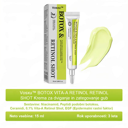 Vosxu™ Botox & Vita-A Retinol Shot serum za lifting gub ✨ – 💉 Mikro-Iglice | 💪 Peptidi z Učinkom Botoksa | 🌿 Retinol | ⚡ Vidni Rezultati v 3 Dneh