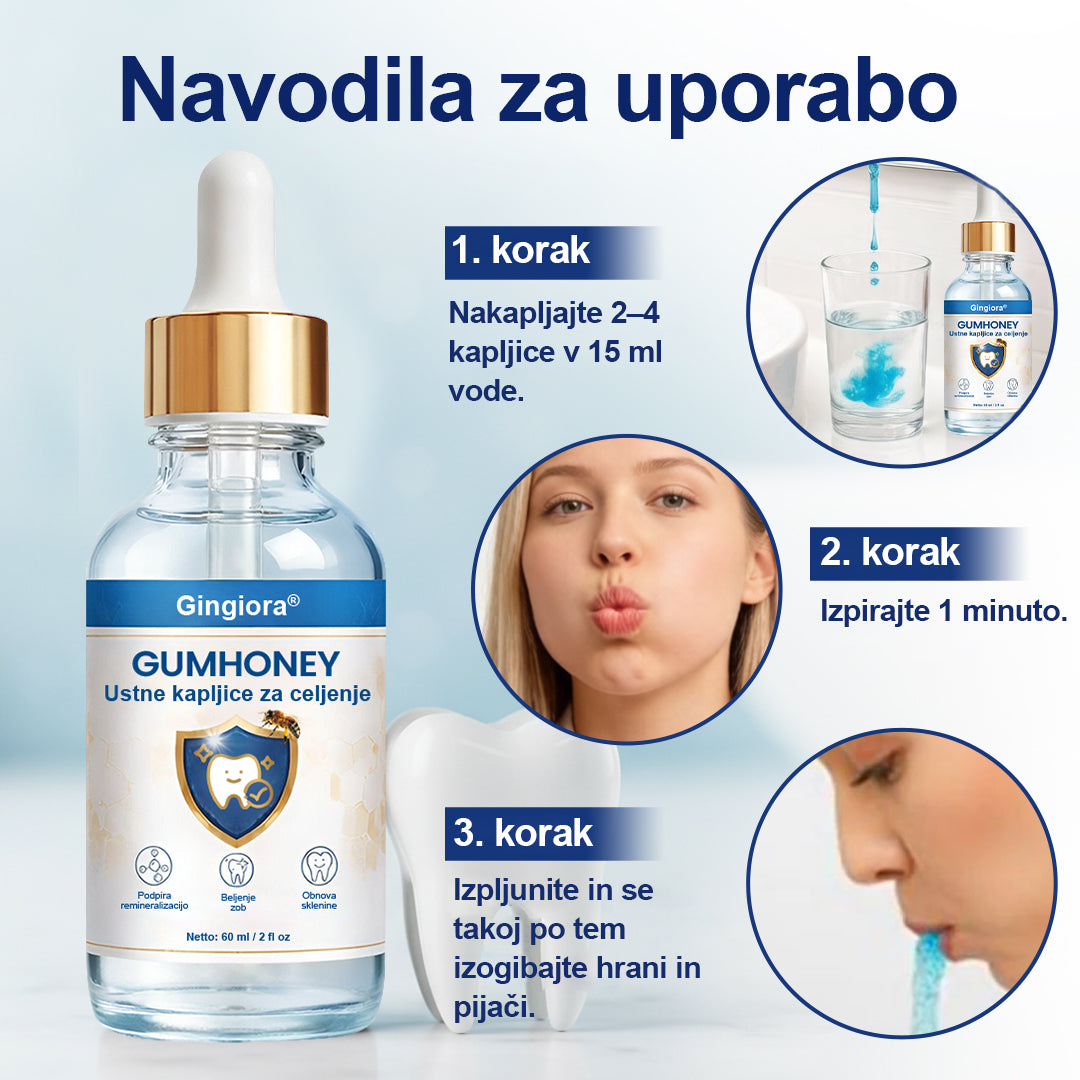 🌿🐝 Gingiora® Oral Heal Drops – naravne kapljice za nego dlesni in ustne votline | Za občutljive, razdražene in krvaveče dlesni ✨🦷