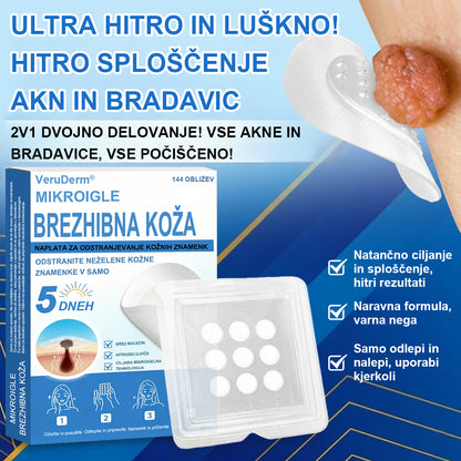 VeruDerm® 2 az 1-ben mikrotűs és hidrokolloid tapasz 🔥 | Kiemelkedő anyajegyek, pattanások, lapos szemölcsök és bőrkinövések ápolására ✅ | Segít javítani a ráncok, hegek és bőrhibák megjelenését ✨ | Láthatatlan pattanástapasz arcra és testre | 144 db 🌸