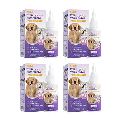 👩‍⚕️ Tainun® EyeRelief kapljice za oči za hišne ljubljenčke ✅ CE odobreno | Hitra pomoč pri vnetju veznice, suhih očeh, sivi mreni in keratitisu 🐶🐱