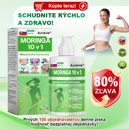 🇸🇰 Auravie® Moringa 10-v-1 Metabolický tvarujúci krém 🌸 | Transdermálna náplasť na podporu regulácie telesnej hmotnosti | Kontrola apetítu 🍽️ | Podpora spaľovania tukov 🔥 | Formovanie a spevnenie tela ✨