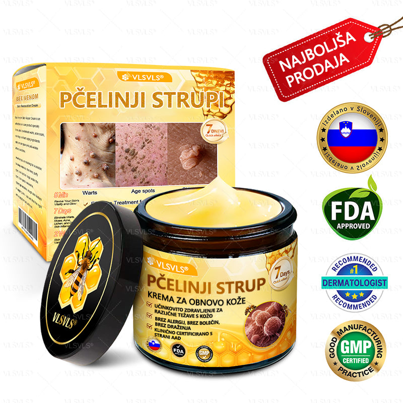 ✨ VLSVLS® Krema za obnovo kože s čebeljim strupom 🐝 Proti gubam & povešeni koži | 💆‍♀️ Učvrstitev telesa & regeneracija⚡ Vidni rezultati v 7 dneh | 💯 100% naravne sestavine |  ZADNJI DAN 80% CENEJE 🔥