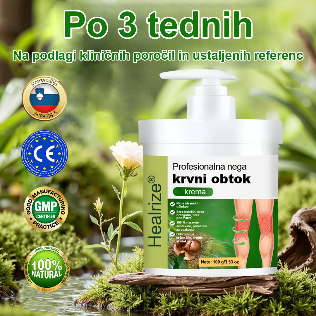 Poslovite se od otečenih, bolečih nog – Healrize® FluidEase Professional Krema za cirkulacijo nog prinaša pravo olajšanje! 🦵