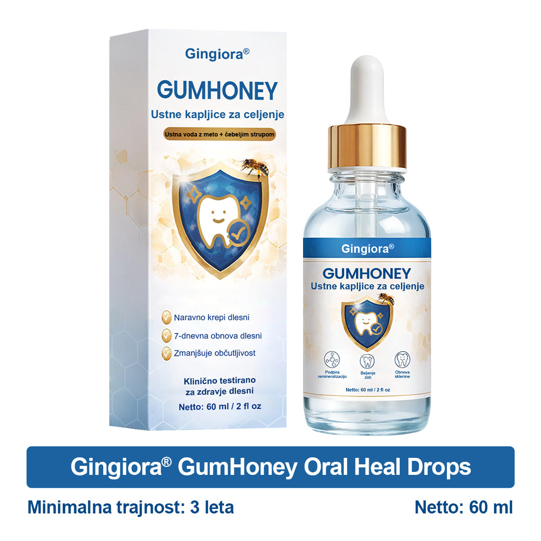 🌿🐝 Gingiora® Oral Heal Drops – naravne kapljice za nego dlesni in ustne votline | Za občutljive, razdražene in krvaveče dlesni ✨🦷