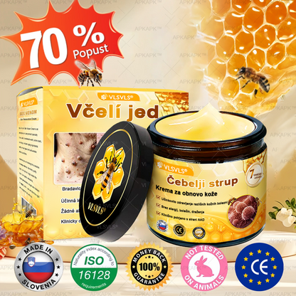✨ VLSVLS® Krema za obnovo kože s čebeljim strupom 🐝 Proti gubam & povešeni koži | 💆‍♀️ Učvrstitev telesa & regeneracija⚡ Vidni rezultati v 7 dneh | 💯 100% naravne sestavine |  ZADNJI DAN 80% CENEJE 🔥