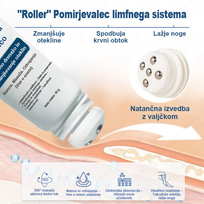 𝑳𝒖𝒙𝒂𝒓® Lymphatic Relief Roll-On – roll-on krema za otekanje nog, podporo limfni drenaži in lajšanje občutka težkih nog z masažno glavo 🌿