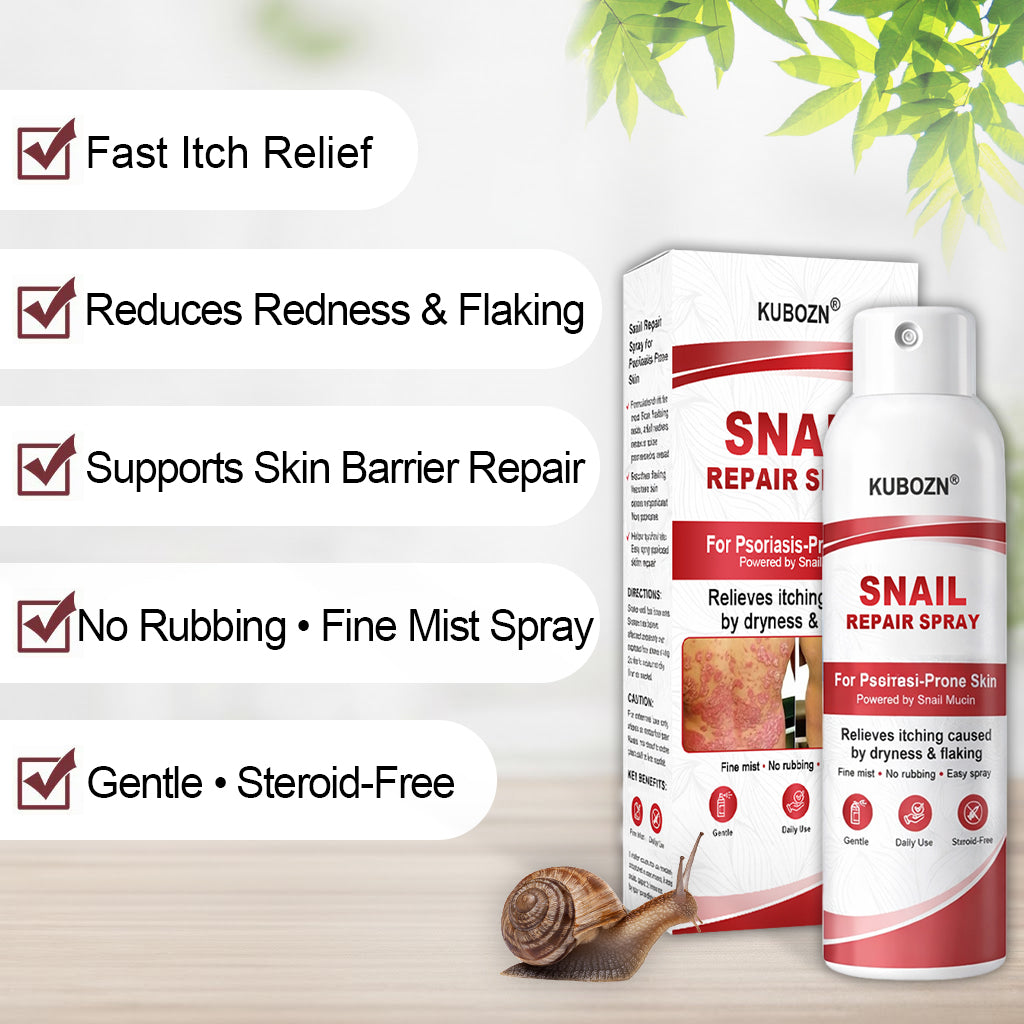 Tainun® Polžji Obnovitveni Sprej 🐌 – Omili srbenje, zmanjša luščenje in pomirja občutljivo kožo s psoriazo 🌿