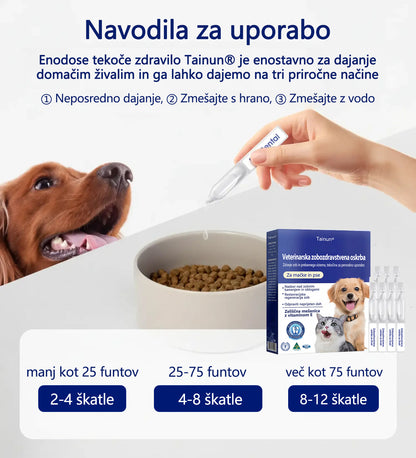 🐶🐱[🇸🇮 Uradna Trgovina] 𝐓𝐚𝐢𝐧𝐮𝐧® Oralna tekočina za podporo zobnemu in prebavnemu zdravju živali – svež zadah, odstranjevanje zobnega kamna in podpora regeneraciji dlesni ter stabilizaciji zob (za mačke in pse) – Danes 70 % popusta!
