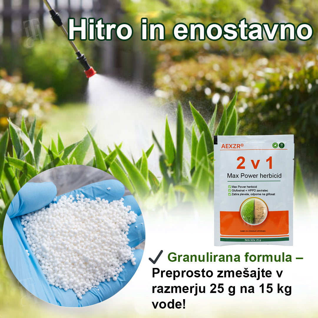AEXZR® 2 v 1 Herbicid največje moči – Hitro uničenje plevela v 6 urah ⚡ | Dvojno delovanje brez glifosata 🌿