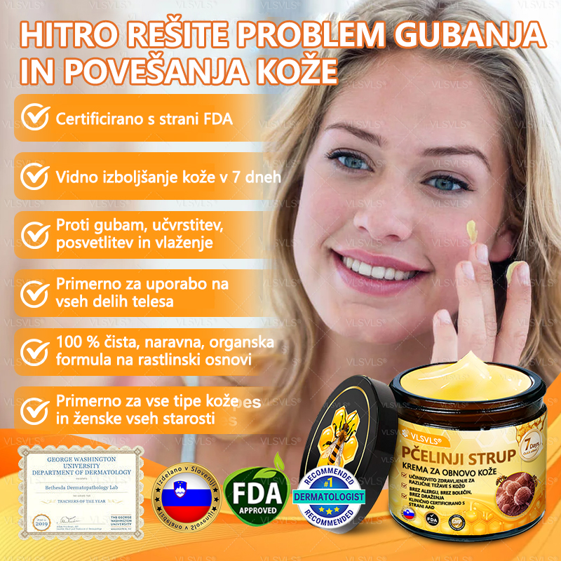 ✨ VLSVLS® Krema za obnovo kože s čebeljim strupom 🐝🌿 Proti gubam & povešeni koži | 💆‍♀️ Učvrstitev telesa & regeneracija⚡ Vidni rezultati v 7 dneh | 💯 100% naravne sestavine |  ZADNJI DAN 80% CENEJE