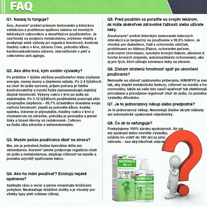 🇸🇰 Auravie® Moringa 10-v-1 Metabolický tvarujúci krém 🌸 | Transdermálna náplasť na podporu regulácie telesnej hmotnosti | Kontrola apetítu 🍽️ | Podpora spaľovania tukov 🔥 | Formovanie a spevnenie tela ✨