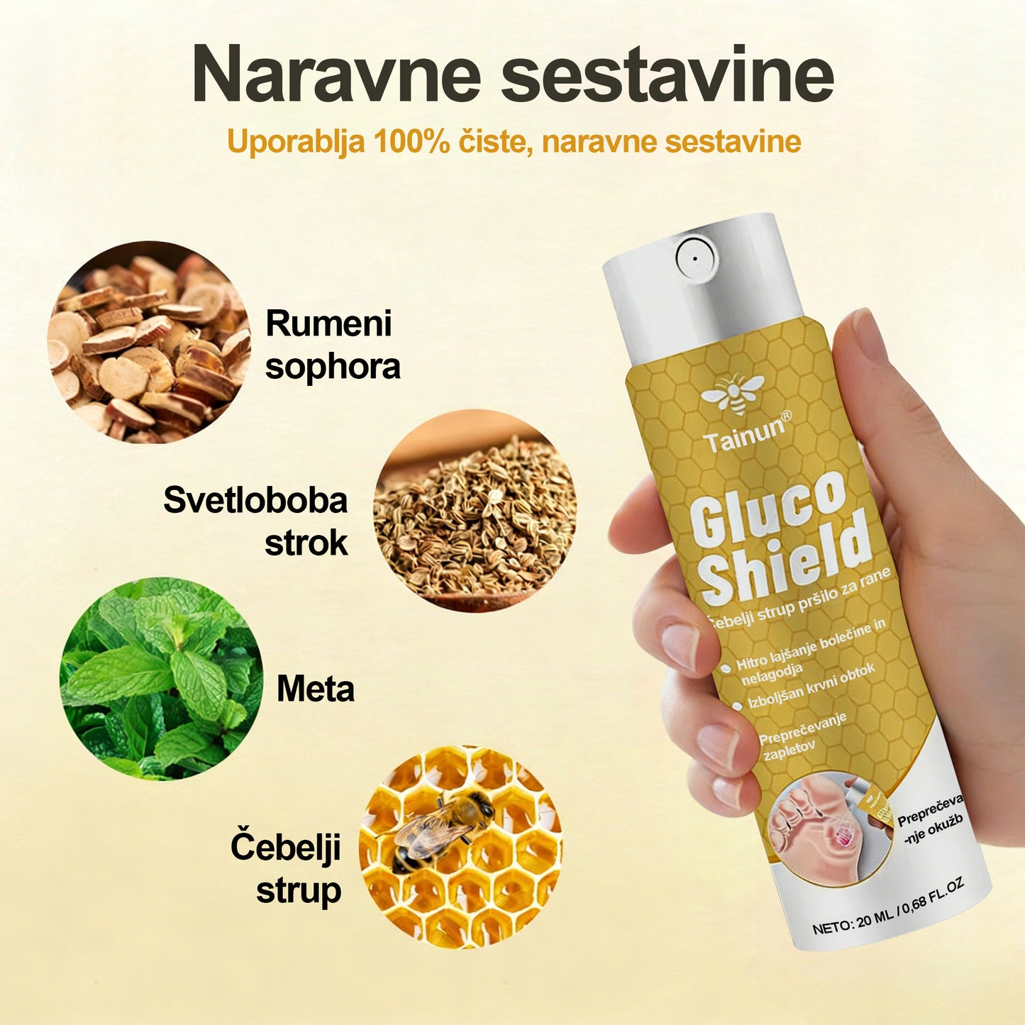 🏆 Najbolj prodajano 🔥 | Tainun® GlucoShield Čebelji strup pršilo za nego ran 🎉 Posebni časovno omejeni popust – ne zamudite!