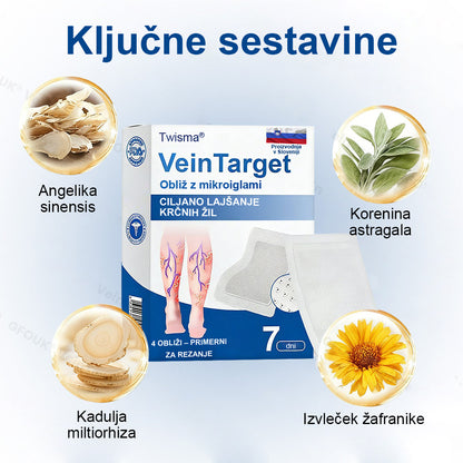 ✨ Twisma® VeinTarget: Napreden transdermalni sistem za zdravljenje kronične venske insuficience 🌿  Prvi EU-certificiran 🇪🇺 in GMP-certificiran ⚕️ alpski zeliščni mikroigelni obliž. Klinično dokazana 96-odstotna uspešnost 📊 Vidni rezultati v 7–14 dneh 🔥🔥